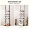 Over Toilet Bathroom Organizer 4-Tier Adjustable Storage Shelf Rack